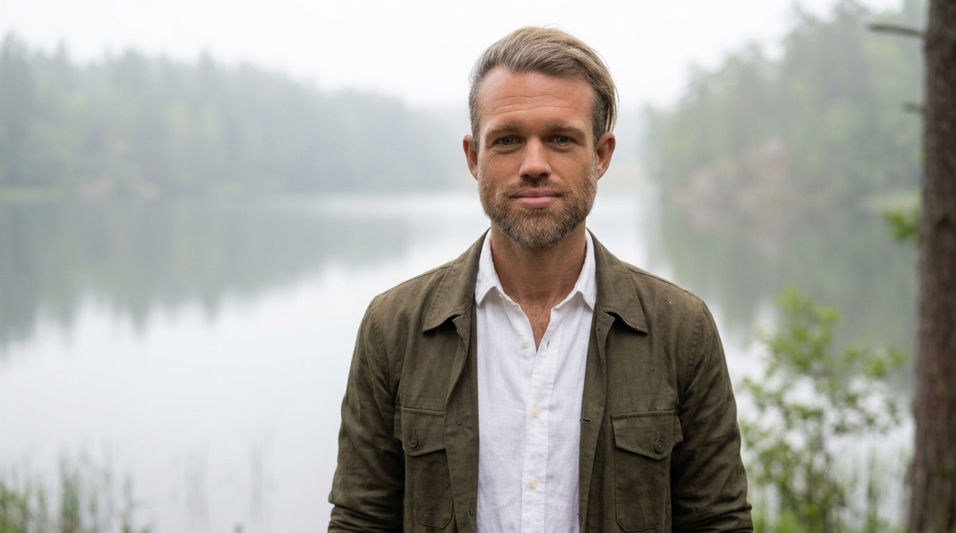 Esia Nathaniel vid en sjö